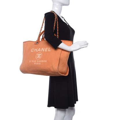 Chanel Canvas Medium Deauville Tote Orange 2 of 11