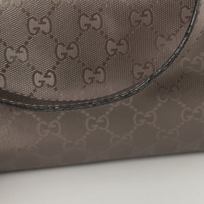 Gucci Imprime Monogram Medium Zippered Shopping Tote Pewter 18 of 20