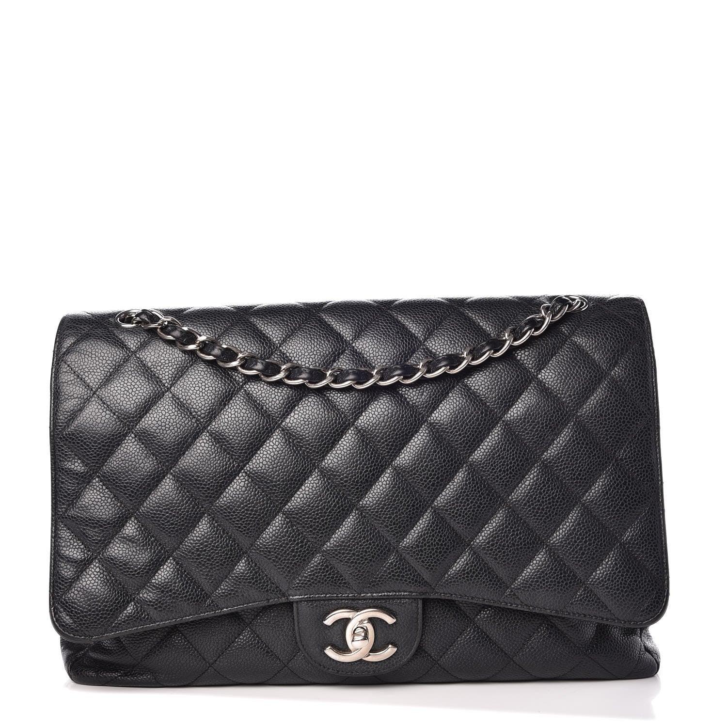 Chanel Caviar Quilted Maxi Double Flap Black 1 of 14