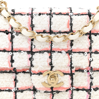 Chanel Tweed Sequin Mini Rectangular Flap White Multicolor 8 of 10