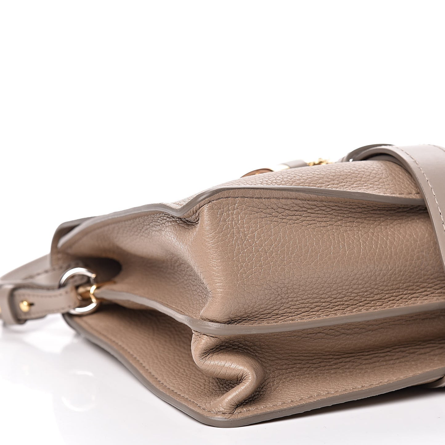 Shiny Grained Calfskin Medium Aby Day Shoulder Bag Motty Grey