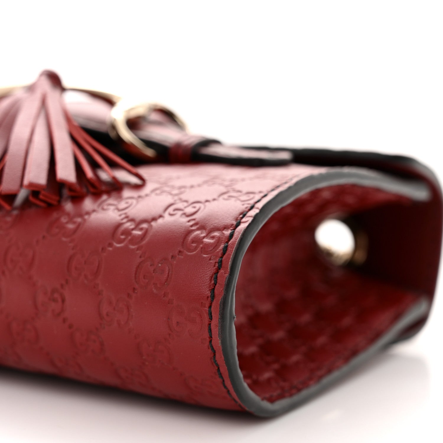 Gucci Soft Microguccissima Mini Emily Chain Shoulder Bag Rosso 10 of 11
