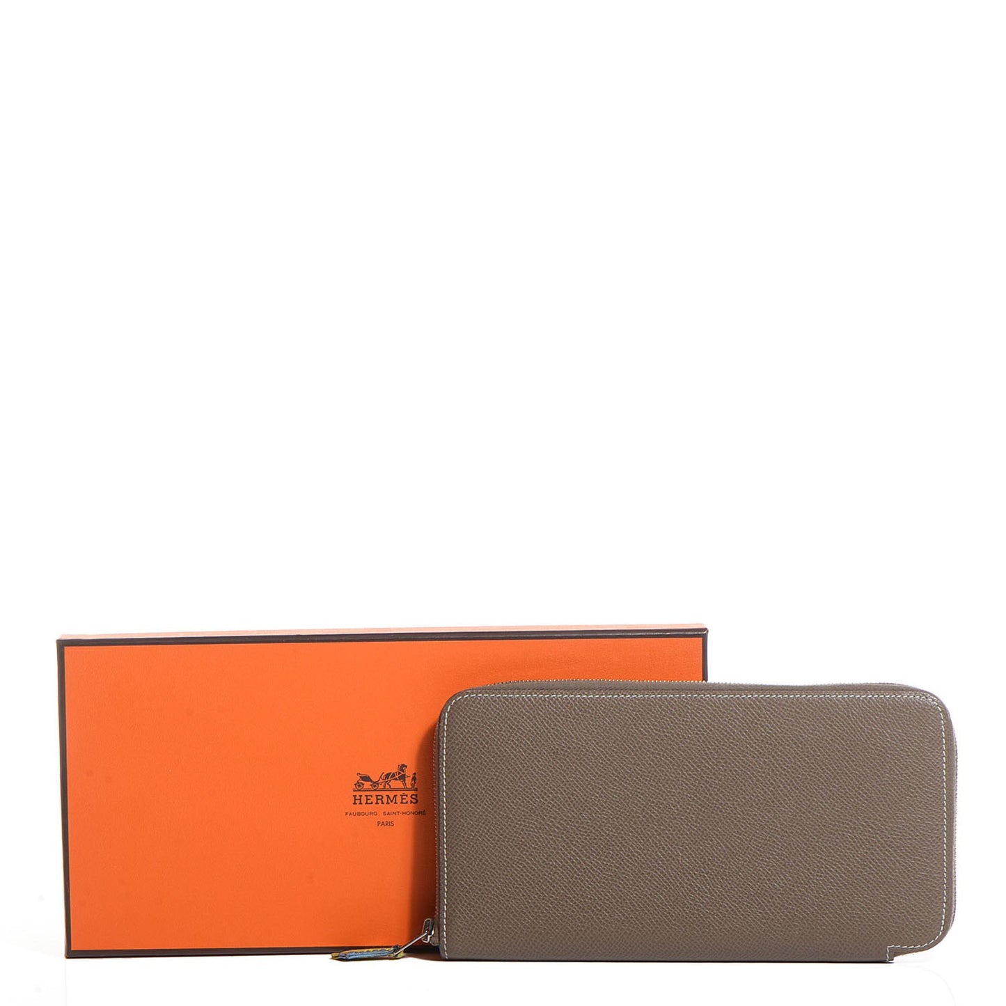 Epsom Silk'in Wallet Etoupe Bleu Electrique