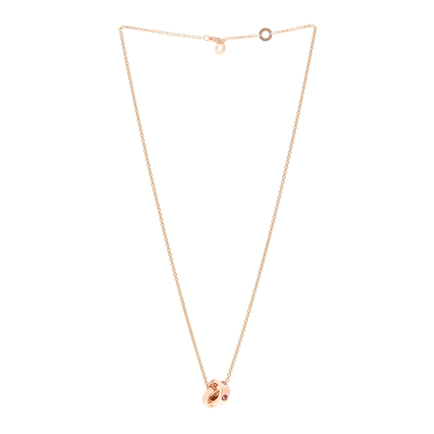Bulgari 18K Rose Gold Amethyst Pink Tourmaline BVLGARI BVLGARI Pendant Necklace 3 of 4