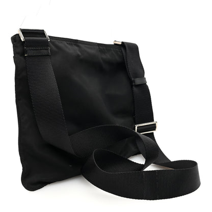 Prada Tessuto Nylon Flat Messenger Bag Black 3 of 8
