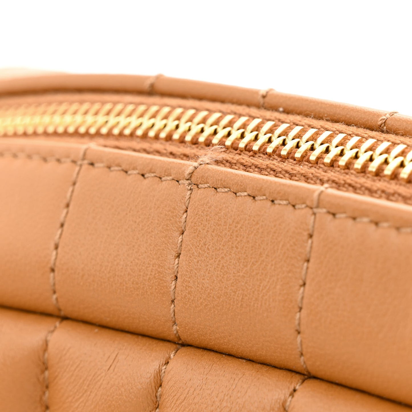 Lambskin Quilted Small Lola Camera Bag Maple Brown
