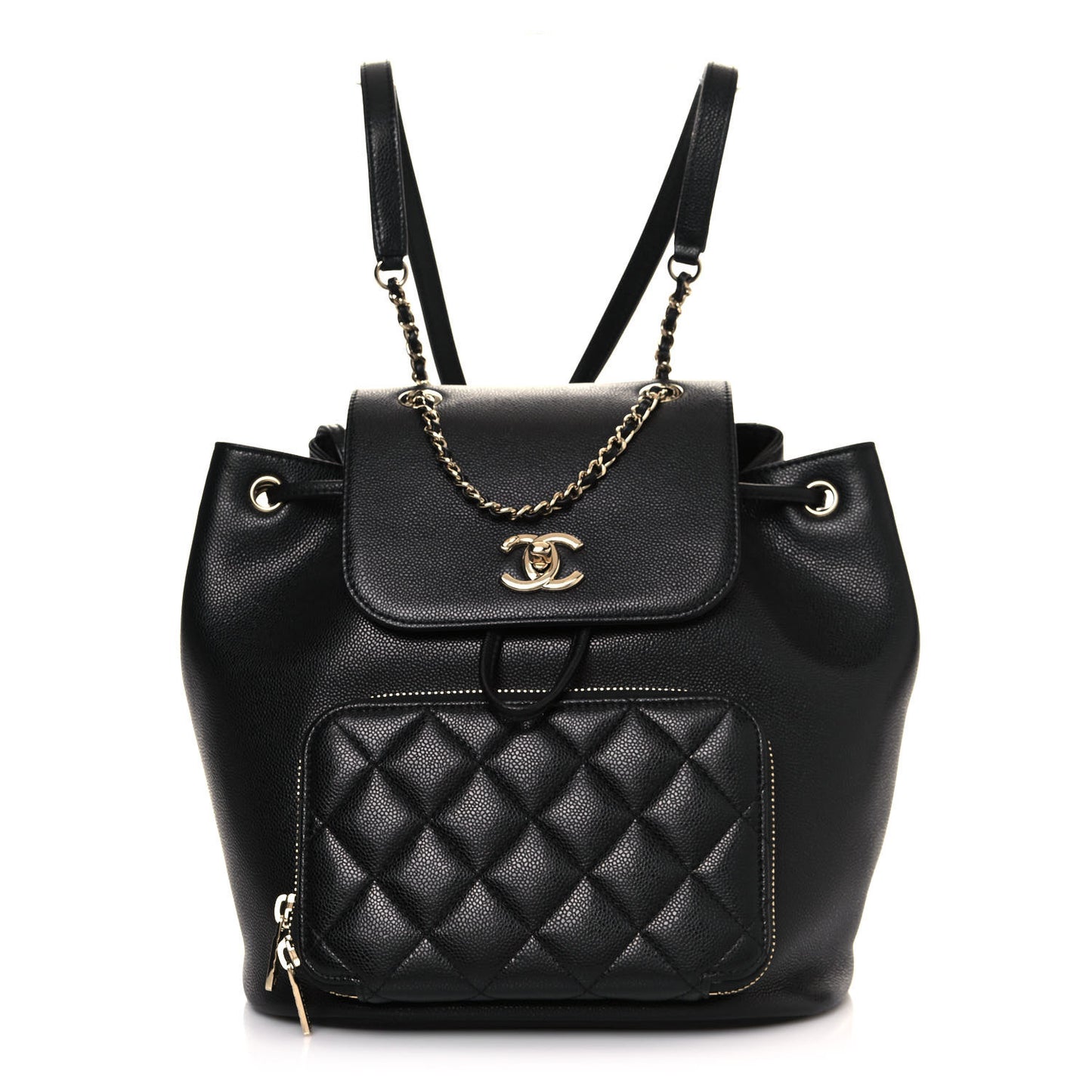 Caviar Quilted Business Affinity Backpack Black