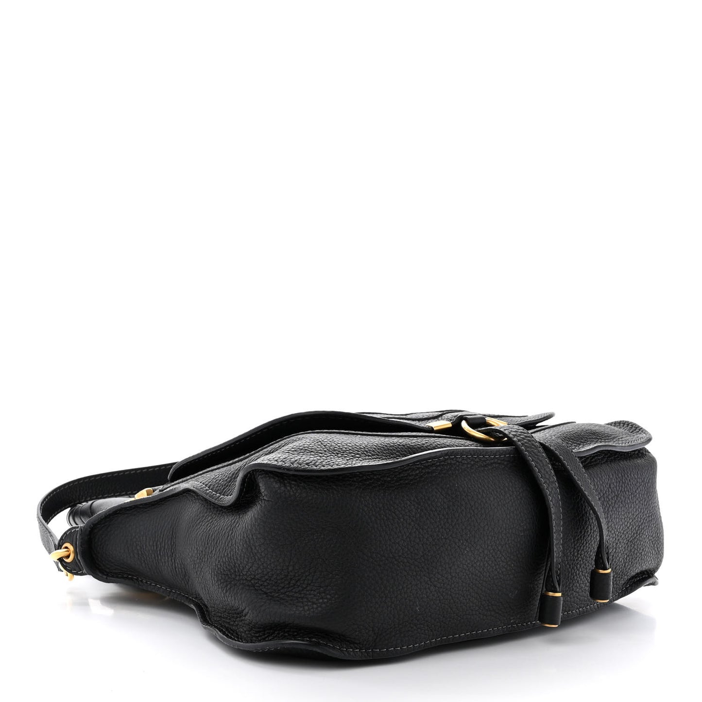 Calfskin Medium Marcie Satchel Black