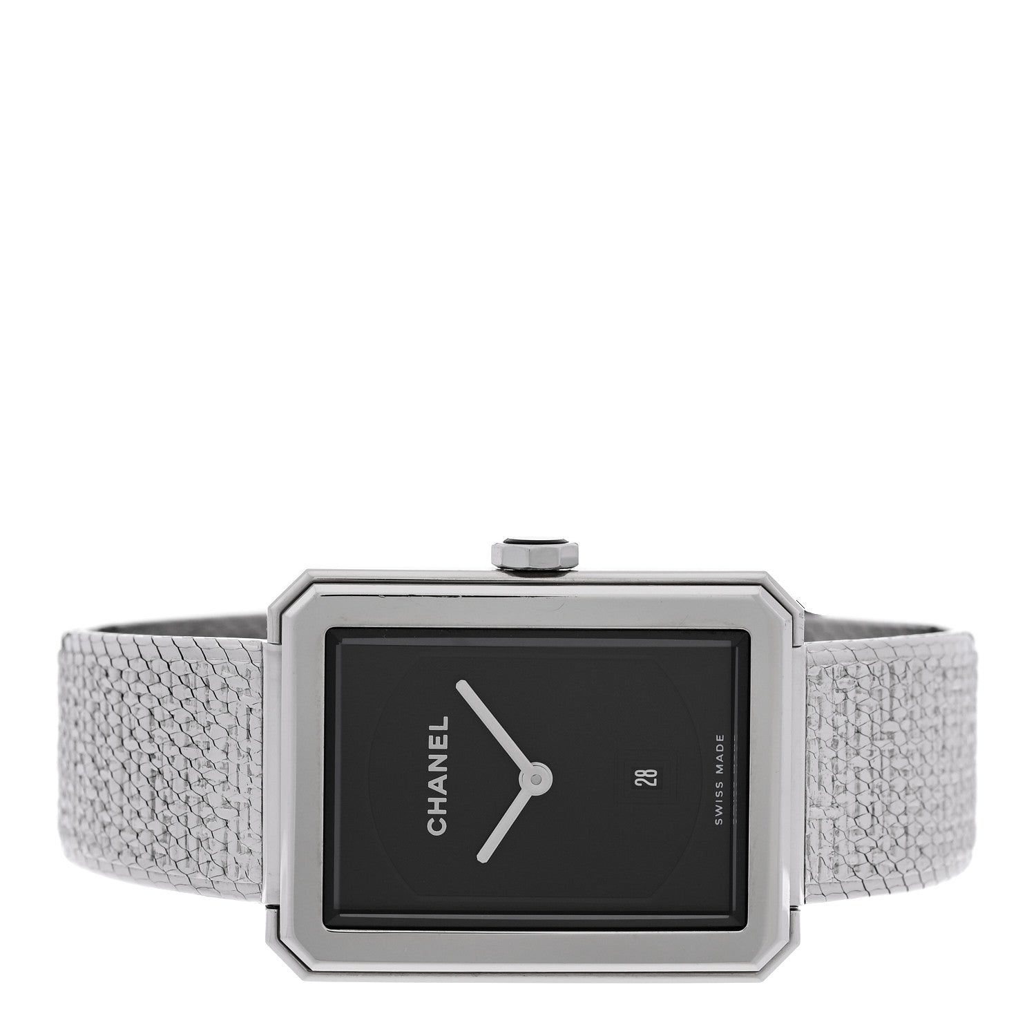 Chanel Stainless Steel 26mm Boy-friend Tweed Quartz Watch Black 2 of 4