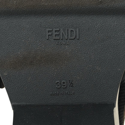 Fendi Stretch Yarn FF Stiff Band Rockoko Sneakers 39.5 Black White Tobacco 6 of 10