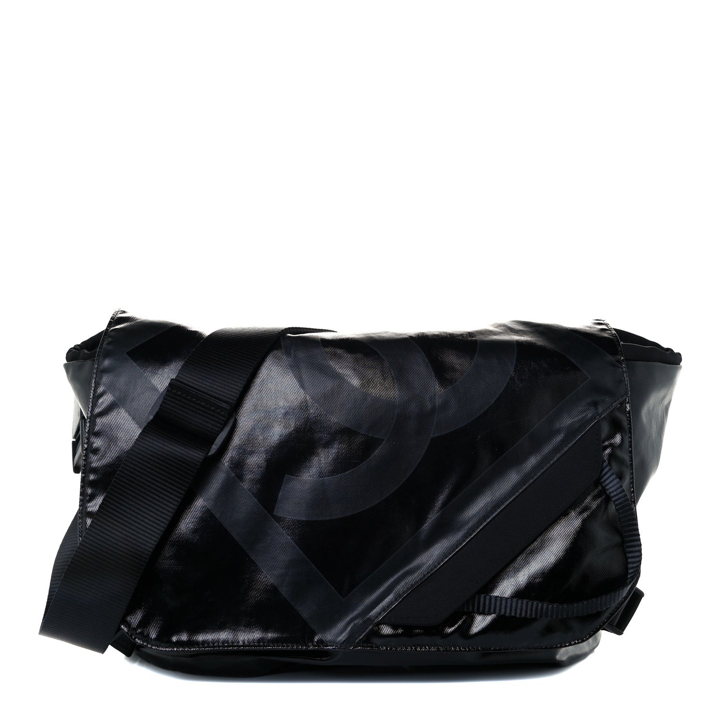 Coated Canvas Sport Messenger Black
