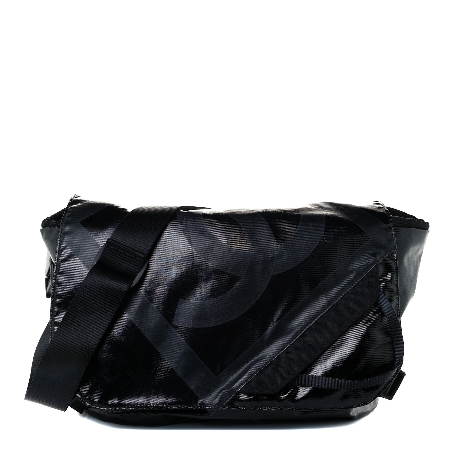 Chanel Coated Canvas Sport Messenger Black 1 of 8