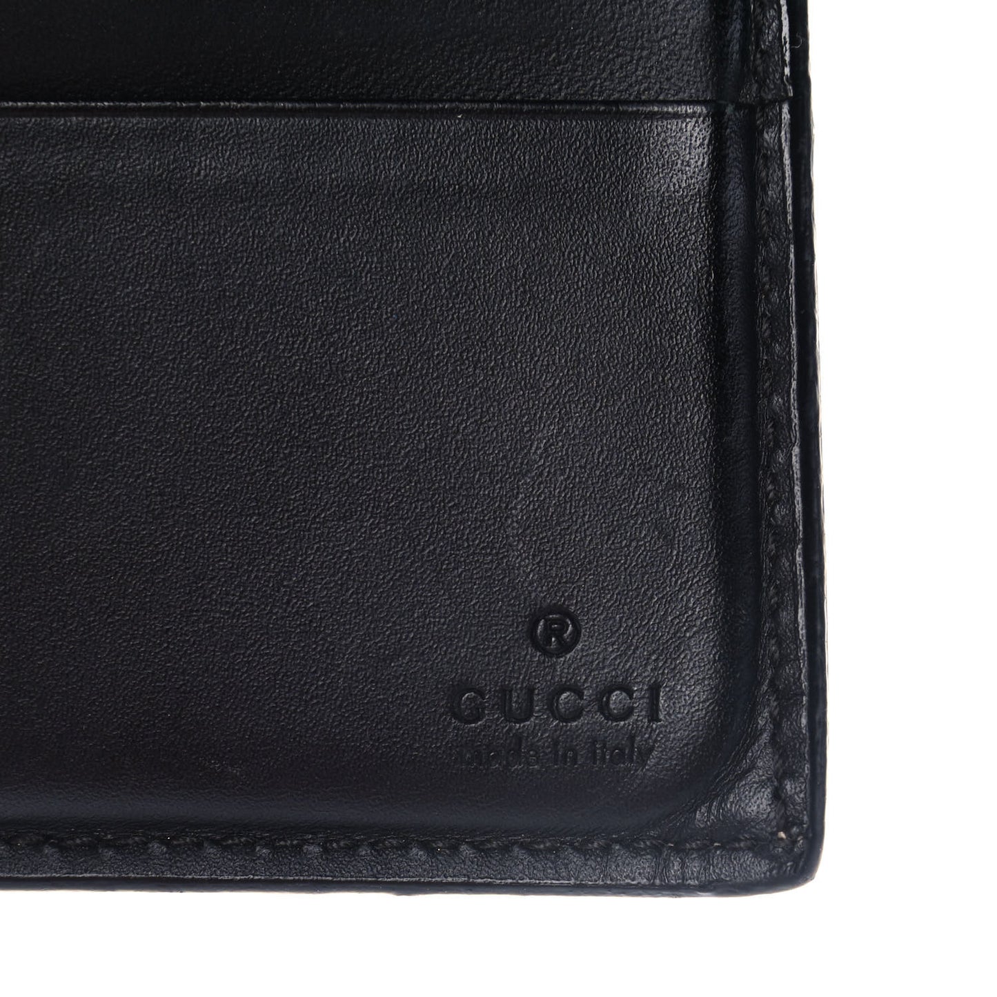GG Supreme Monogram Selleria Calfskin Tiger Nice Bi-Fold Wallet Beige Ebony Multicolor Black