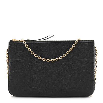 Louis Vuitton Empreinte Double Zip Pochette Black 1 of 12