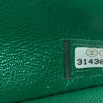 Chanel Iridescent Lambskin Quilted Mini Top Handle Rectangular Flap Green 7 of 9