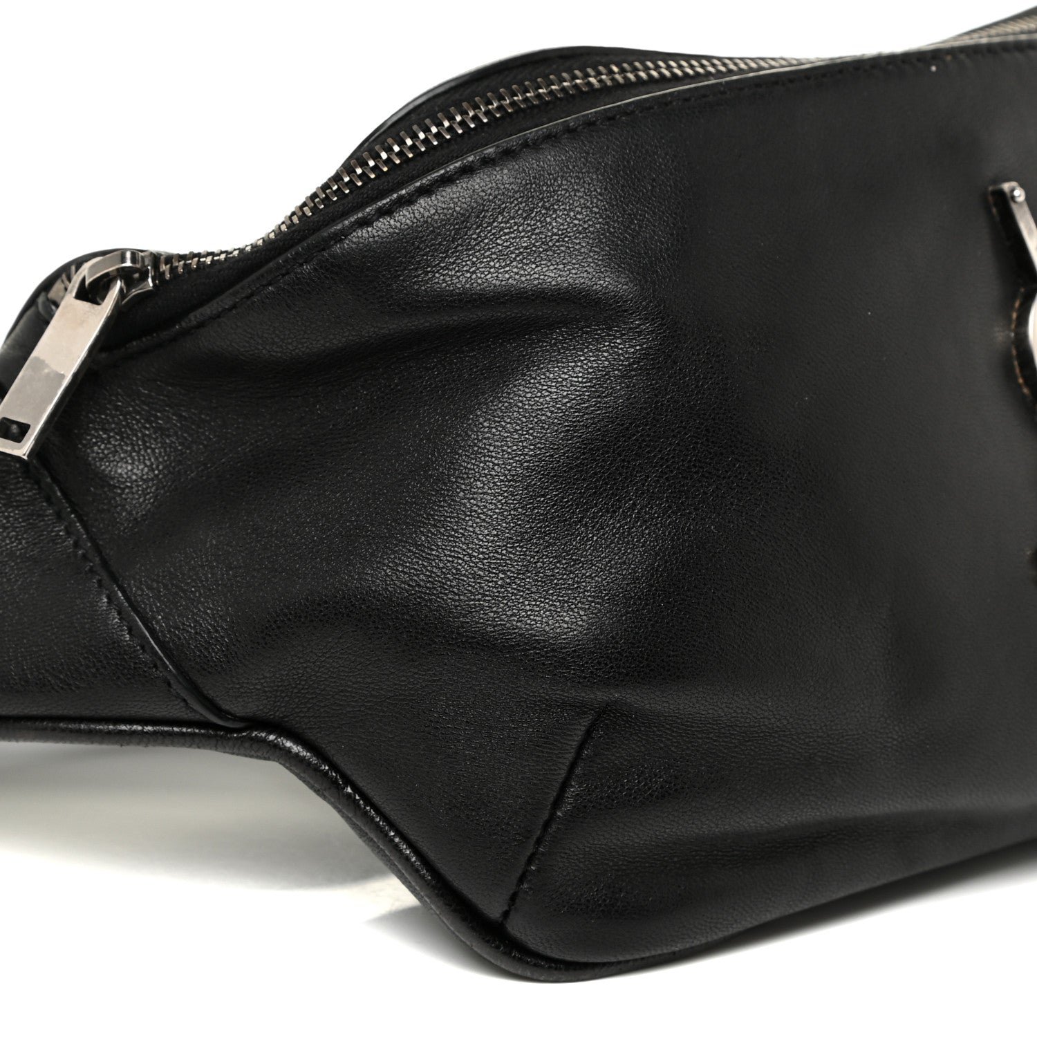 Saint Laurent Calfskin Monogram Belt Bag Black 8 of 19