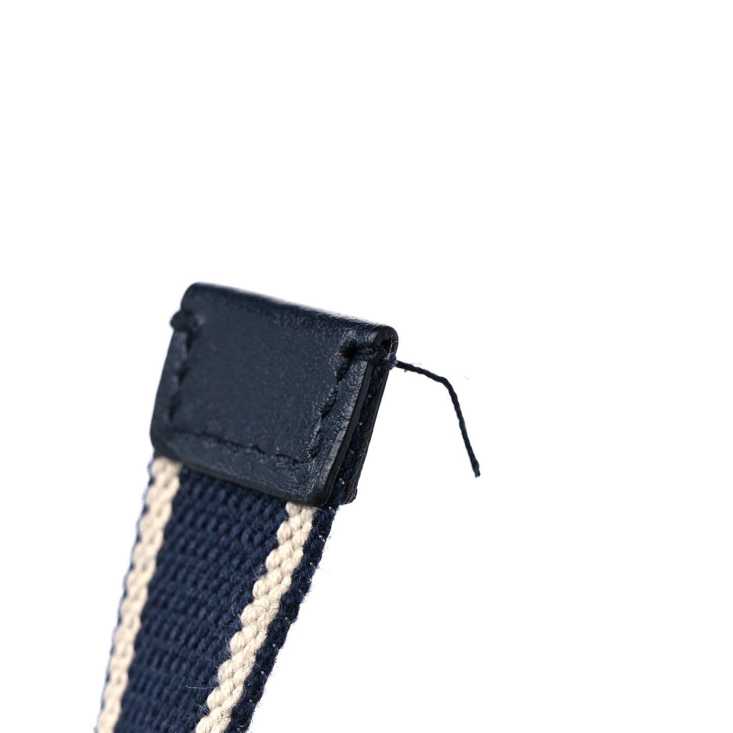 Oblique Embroidered Saddle Belt Pouch Blue
