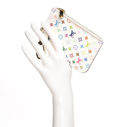 Louis Vuitton Monogram Multicolor Key Pouch White Litchi 2 of 7