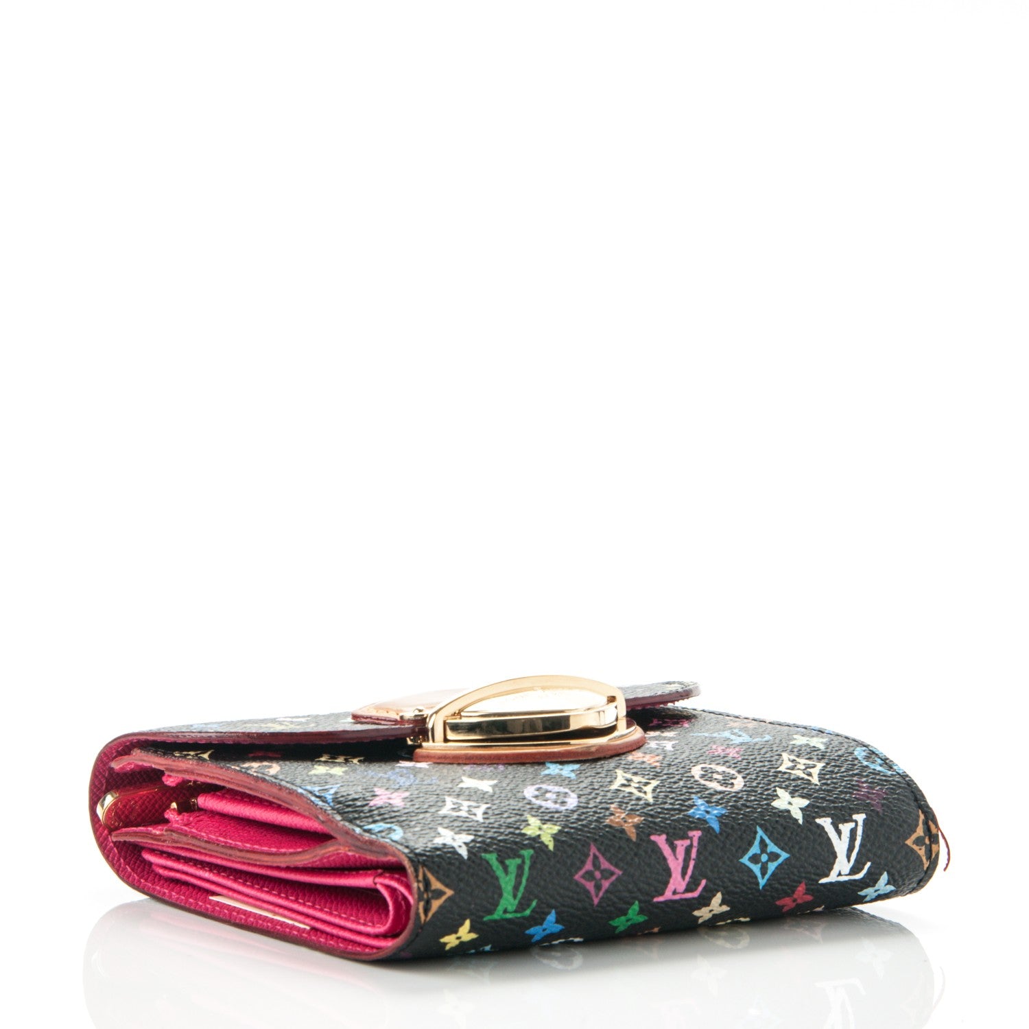 Louis Vuitton Monogram Multicolor Joey Wallet Black Grenade 4 of 7