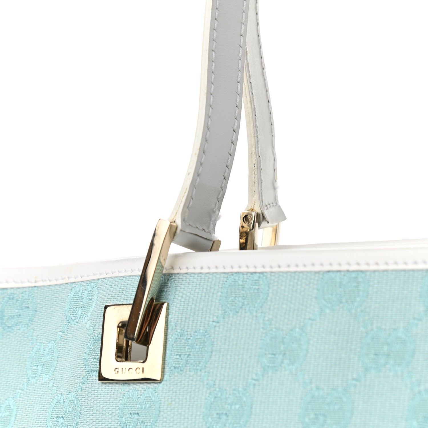 Gucci Monogram Large Bucket Tote Blue 11 of 13