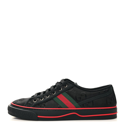Gucci Econyl Nylon Web Monogram Off The Grid Mens 1977 Tennis Sneakers 39 Black 1 of 7