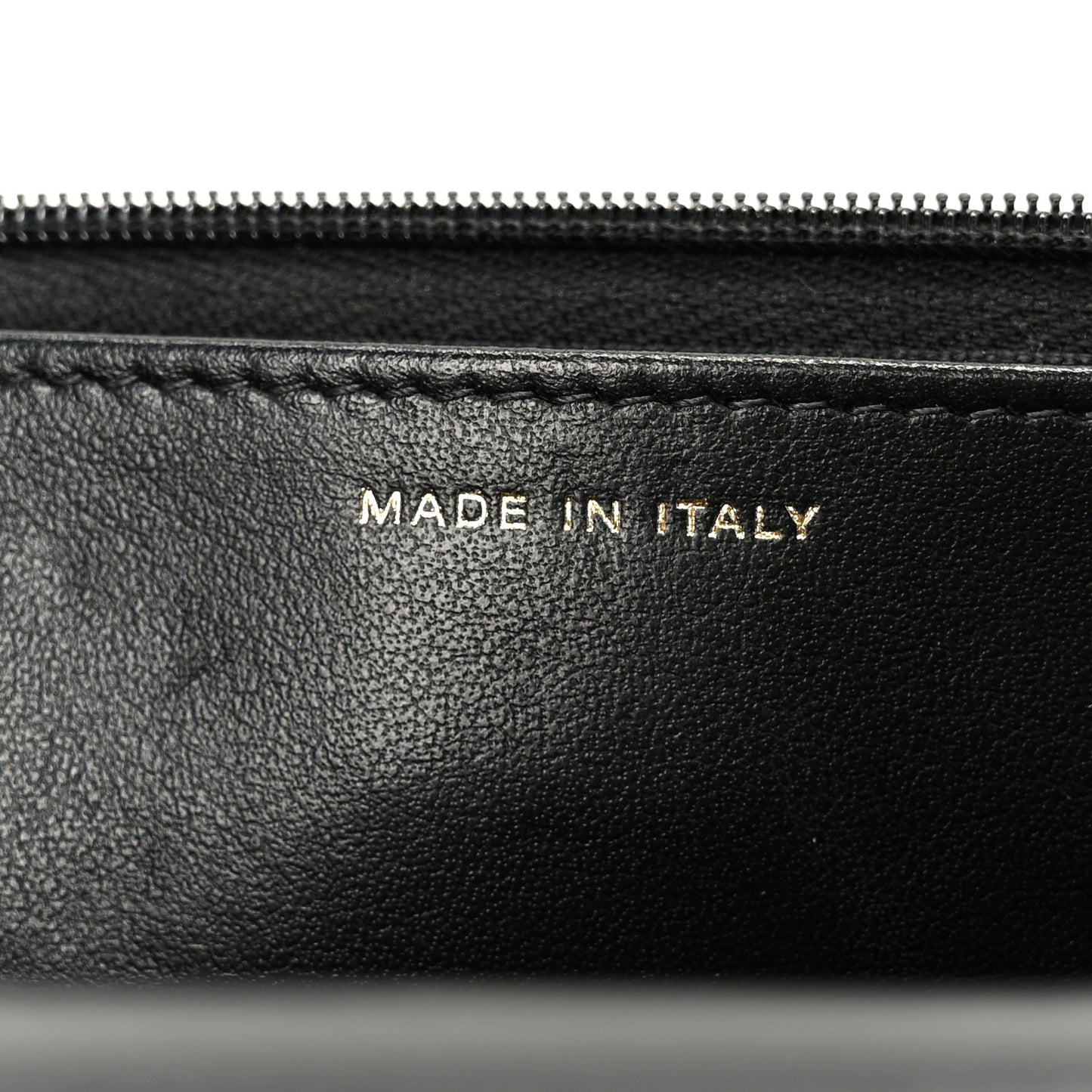 Shiny Lambskin Quilted CC Pearl Wallet on Chain WOC Black