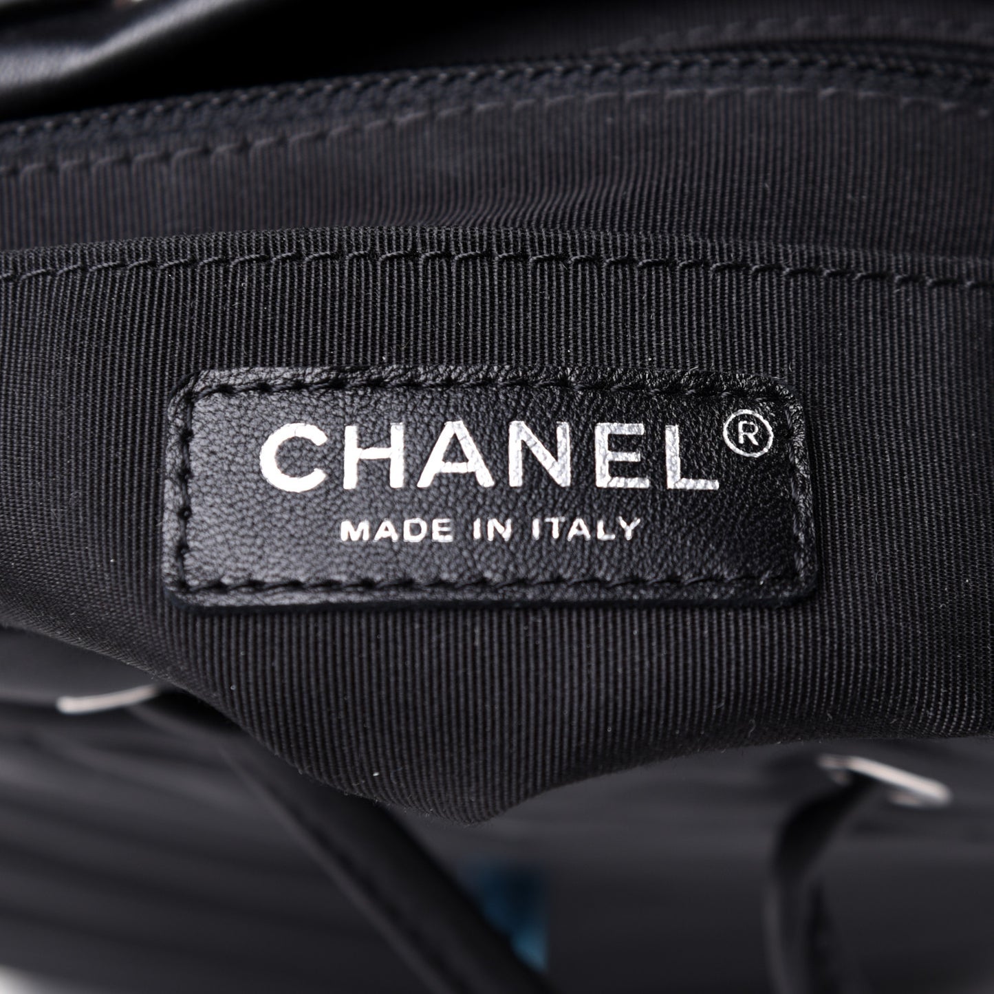 Calfskin Chevron Quilted Small Urban Spirit Backpack Black