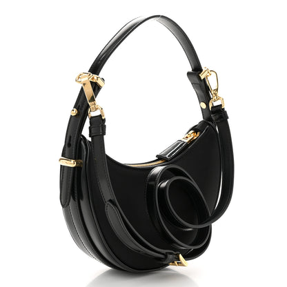 Prada Re-Nylon Spazzolato Mini Arque Shoulder Bag Black 2 of 9