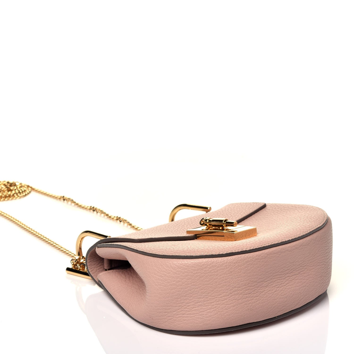 Chloe Grained Lambskin Drew Shoulder Bag Cement Pink 4 of 9