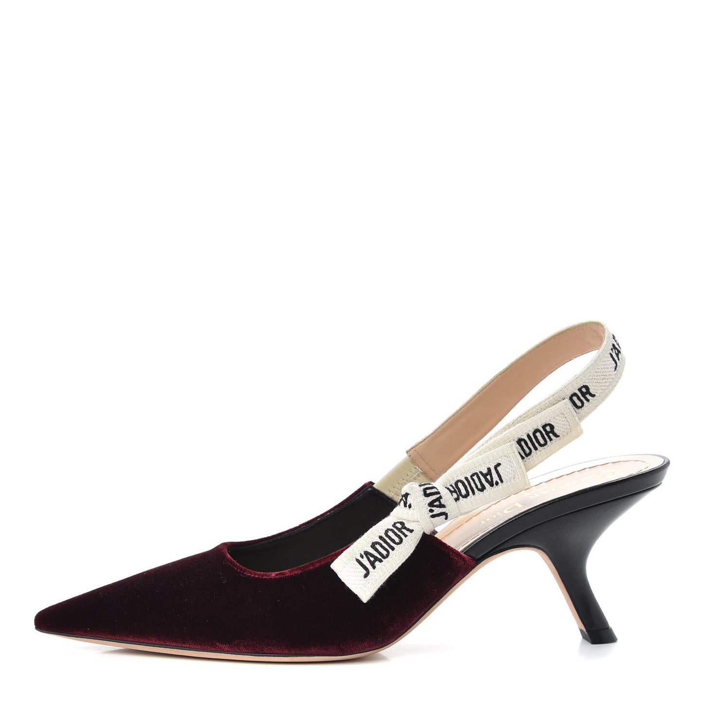 Velvet Ribbon J'Adior Slingback 65mm Pumps 39 Deep Amaranth