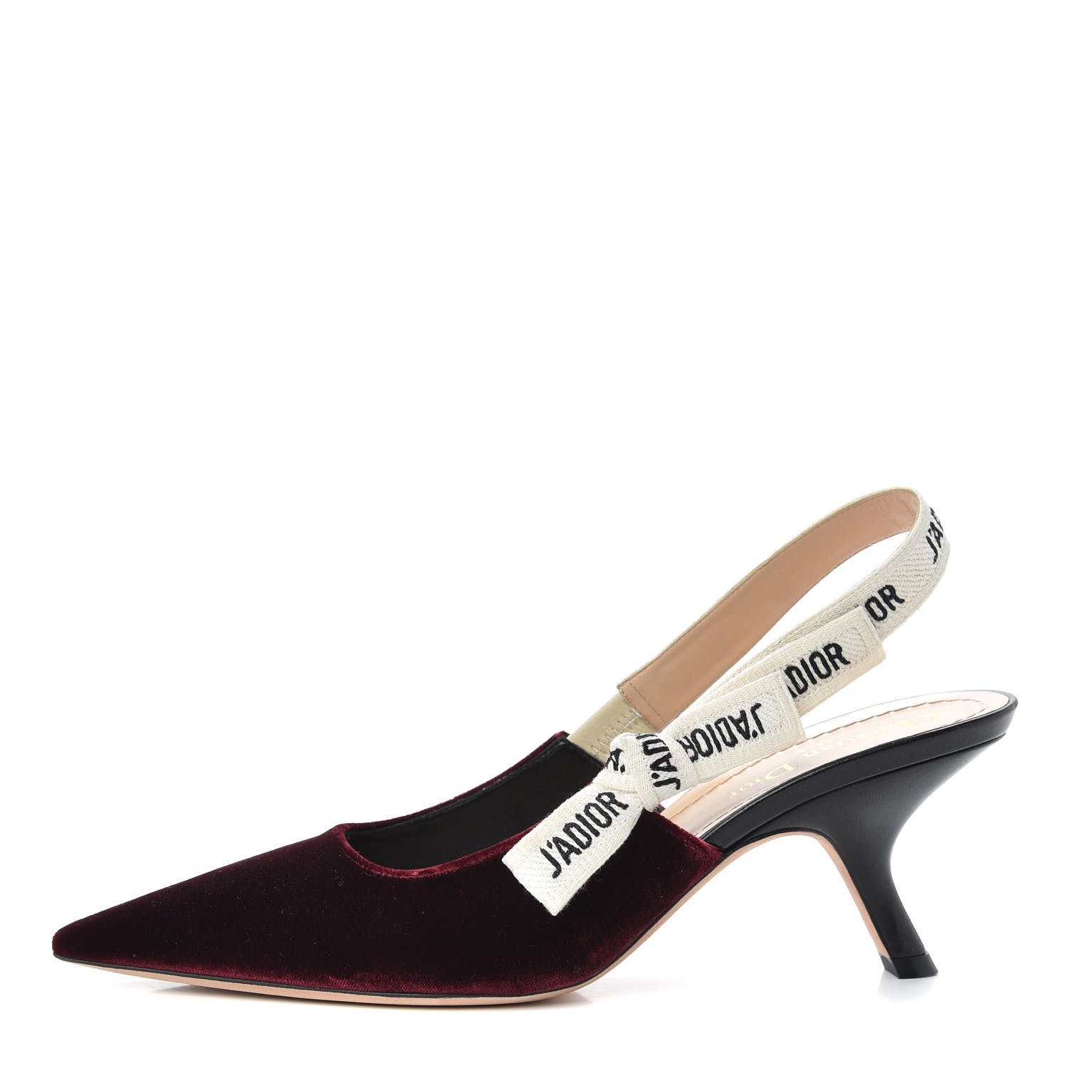 Christian Dior Velvet Ribbon J'Adior Slingback 65mm Pumps 39 Deep Amaranth 1 of 11