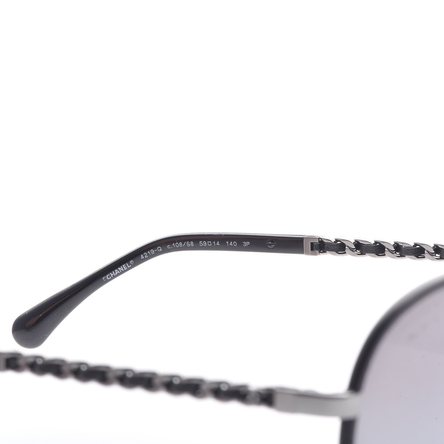 Chanel Polarized Pilot Winter Sunglasses 4219-Q Black 5 of 7