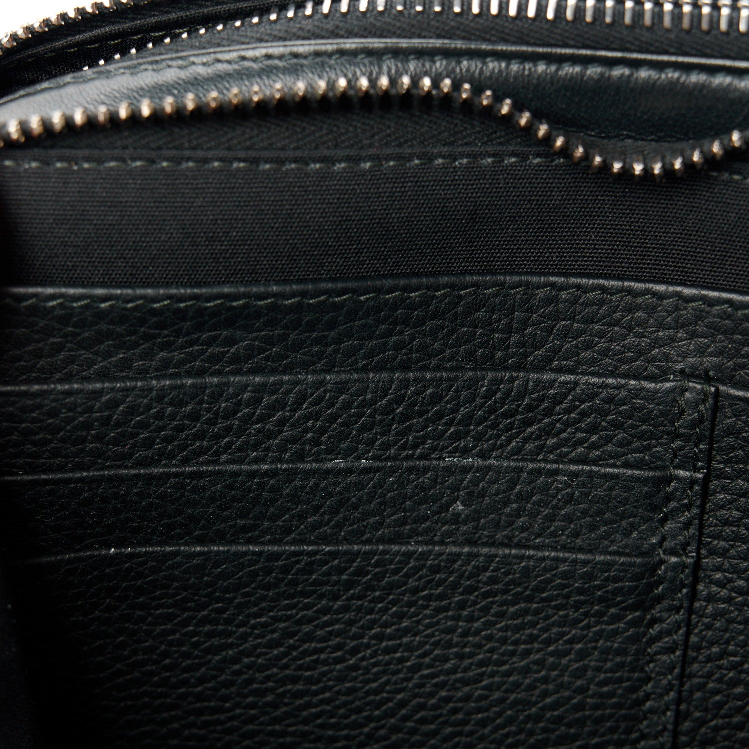 Christian Dior Grained Calfskin CD Icon Zipped Pouch With Strap Black 12 of 12