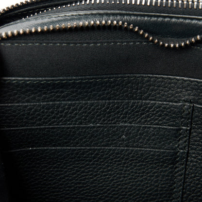 Christian Dior Grained Calfskin CD Icon Zipped Pouch With Strap Black 12 of 12