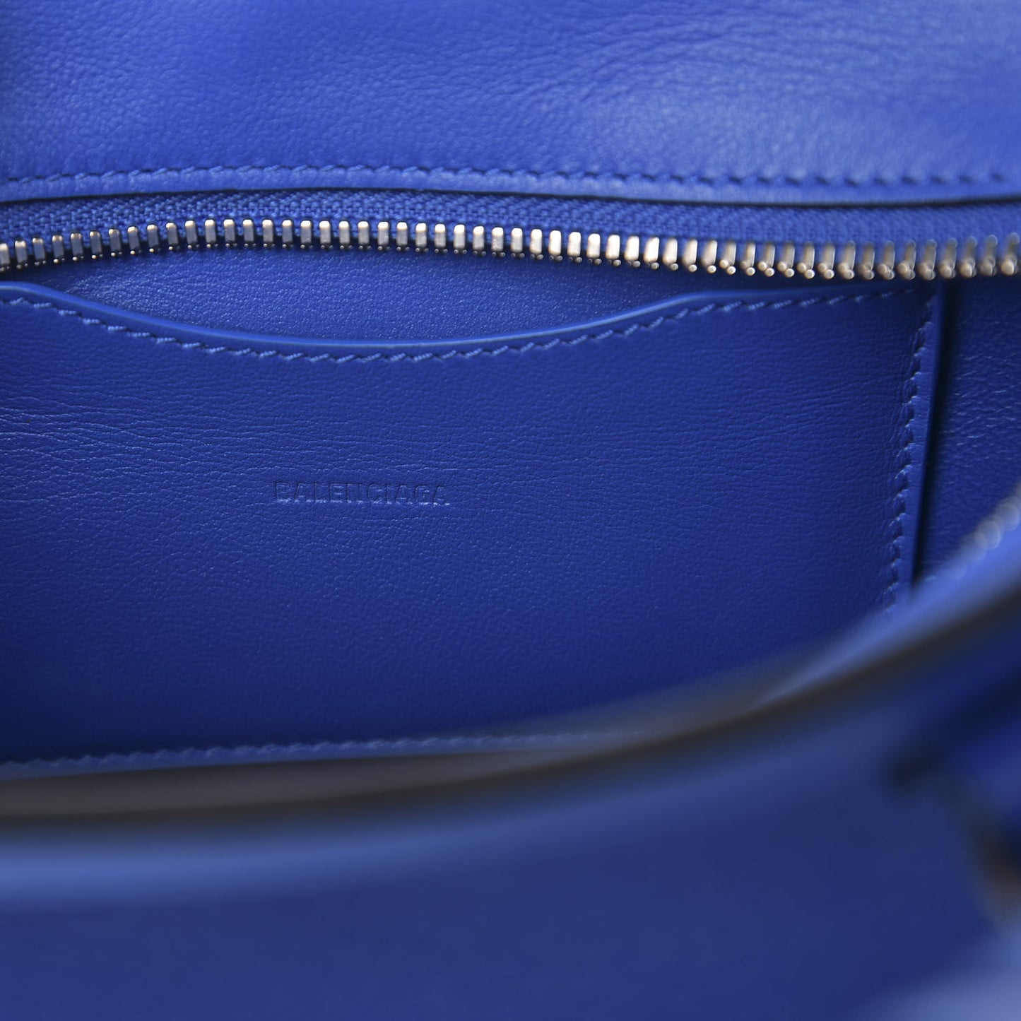 Smooth Calfskin Neo Classic Silver Hardware Mini City Bleu