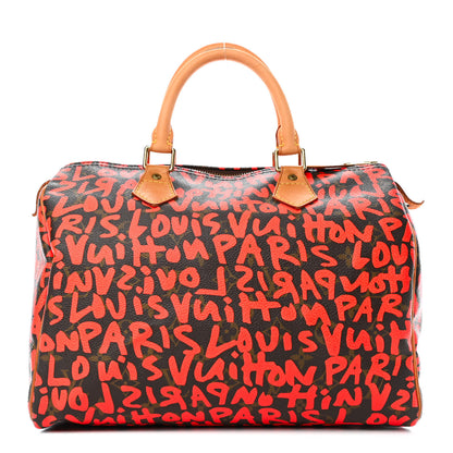 Louis Vuitton Monogram Graffiti Speedy 30 Orange 1 of 6