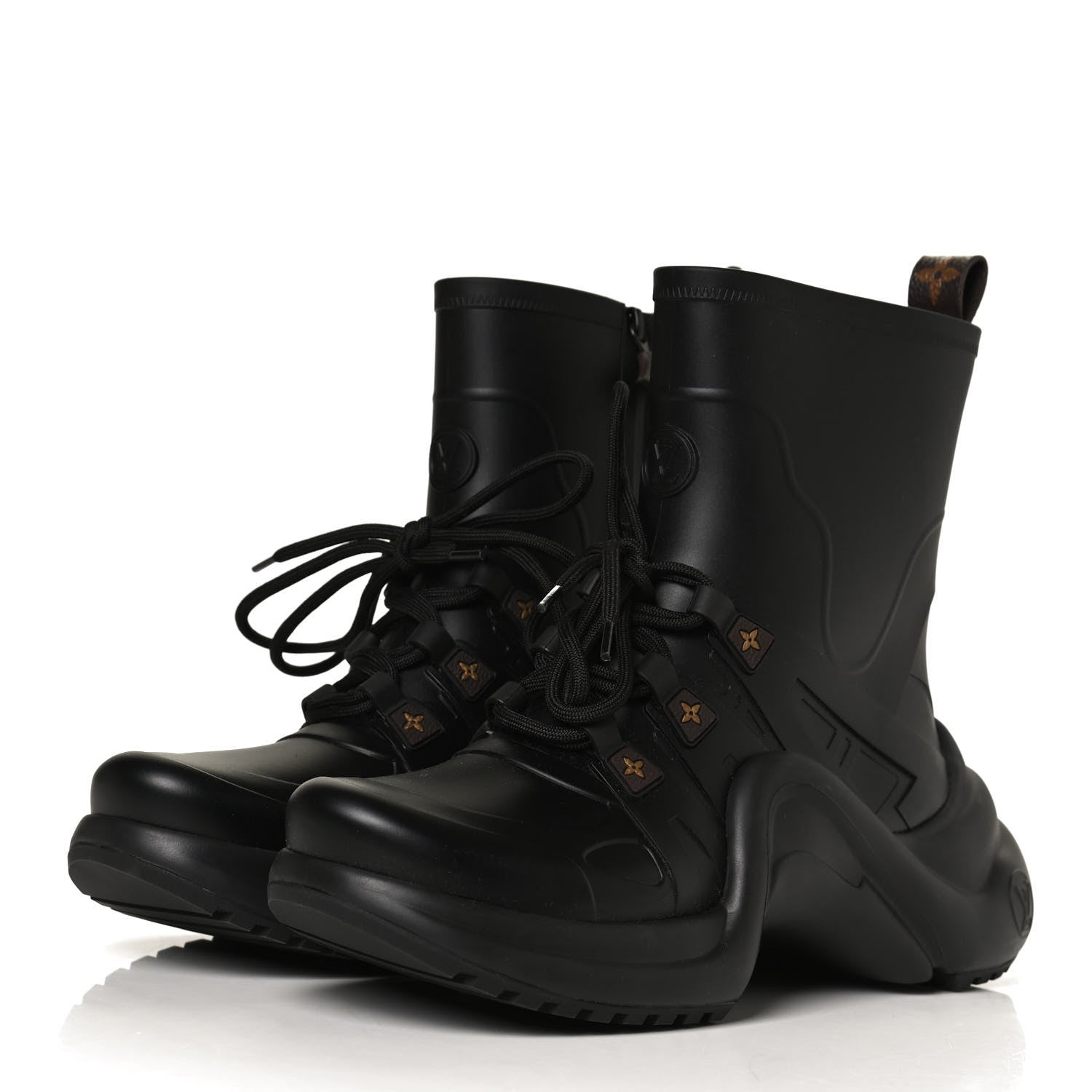 Louis Vuitton Mat Rubber Monogram LV Archlight Sneaker Boots 39 Black 3 of 10