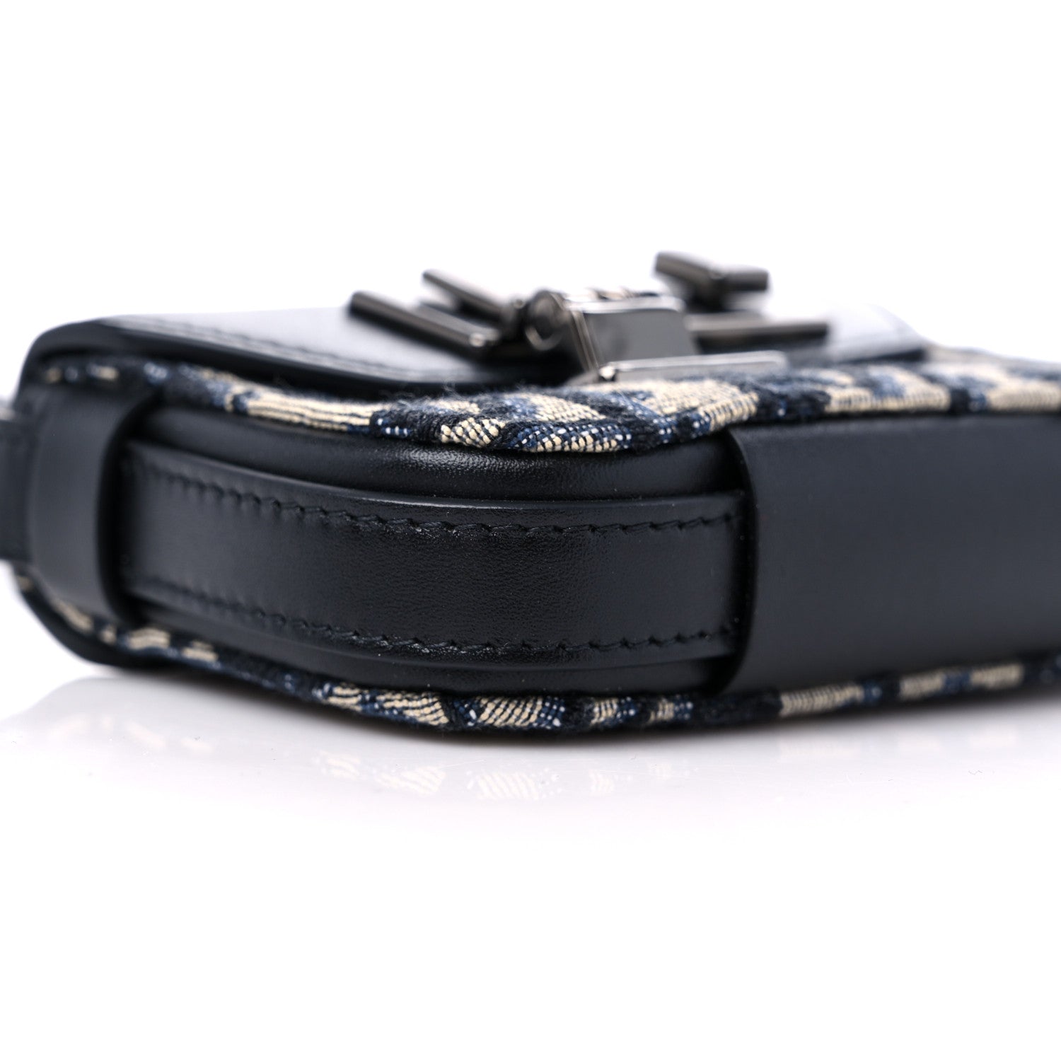 Christian Dior Oblique Smooth Calfskin Nano Pouch Beige Black 7 of 8