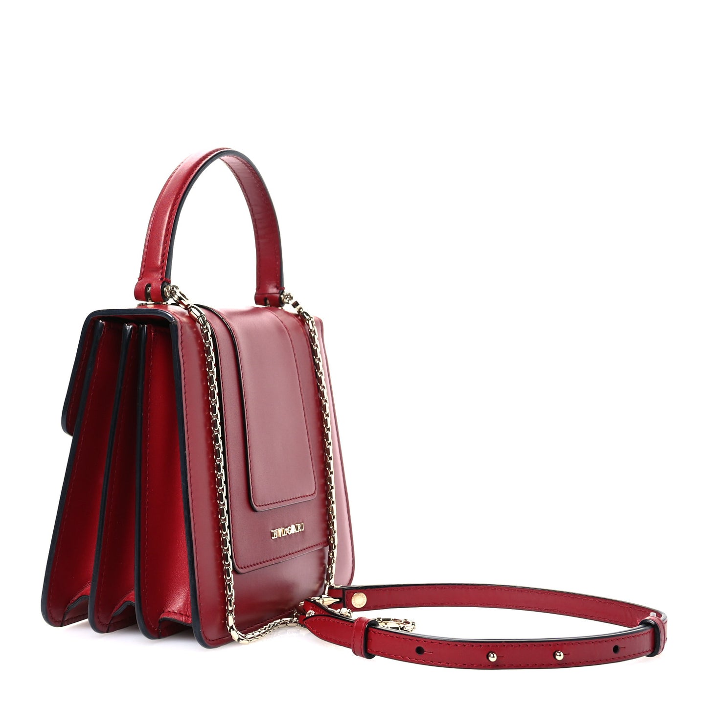 Calfskin Serpenti Forever Top Handle Red