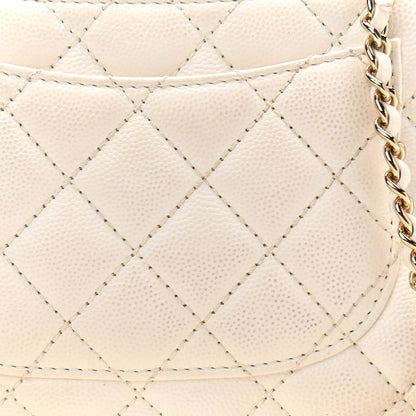 Chanel Caviar Quilted Mini Coco Handle Flap White 13 of 13