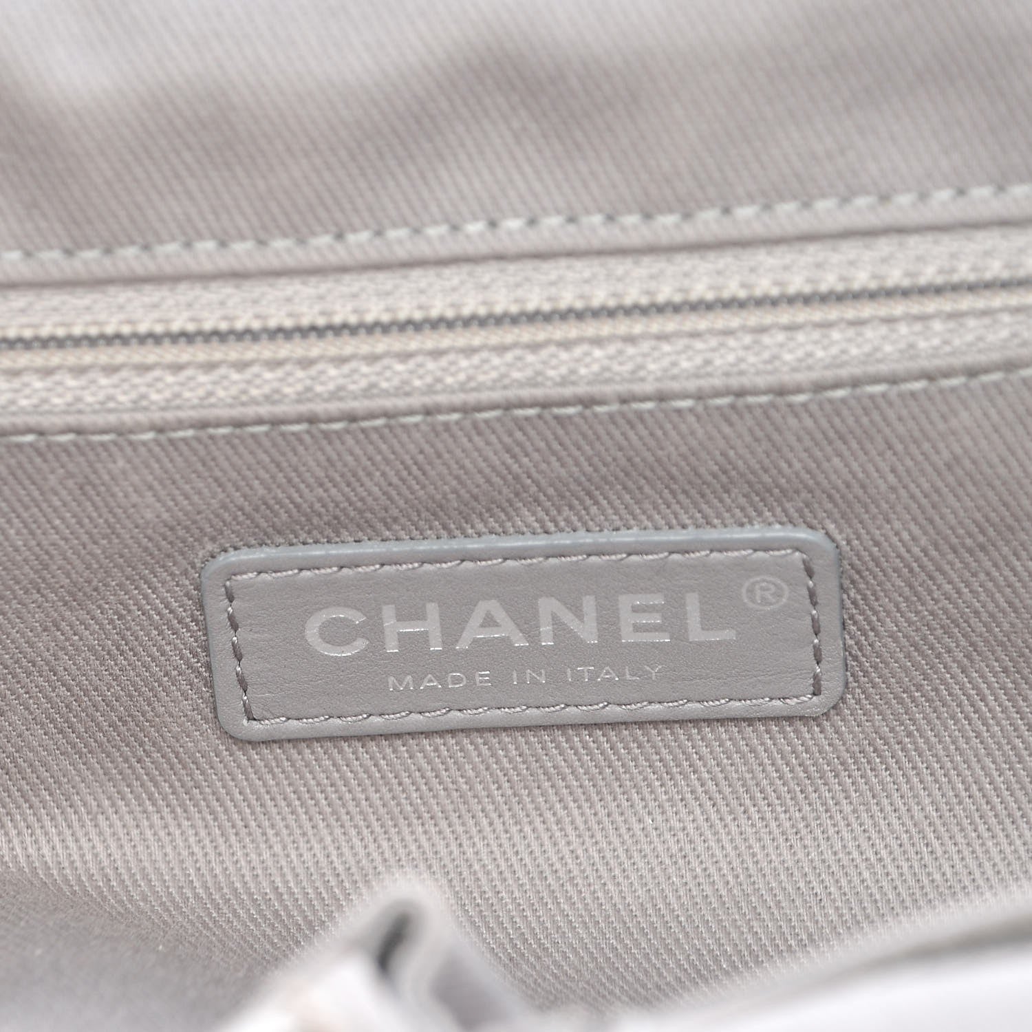 Chanel Canvas Large Double Face Shopping Tote Grey 6 of 8