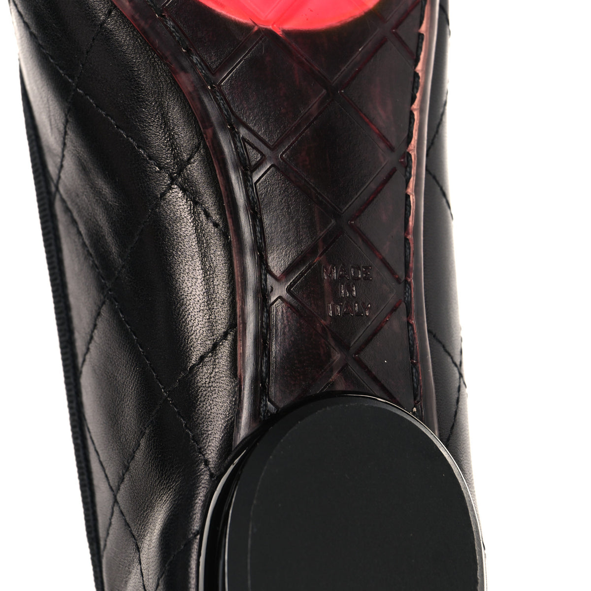 Chanel Lambskin Quilted Cambon Ballerina Flats 36.5 Black 9 of 10