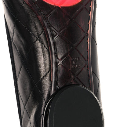 Chanel Lambskin Quilted Cambon Ballerina Flats 36.5 Black 9 of 10