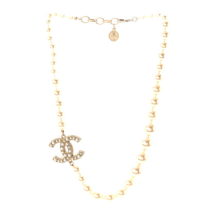 Chanel Pearl CC 100th Anniversary Necklace Light Gold 3 of 7