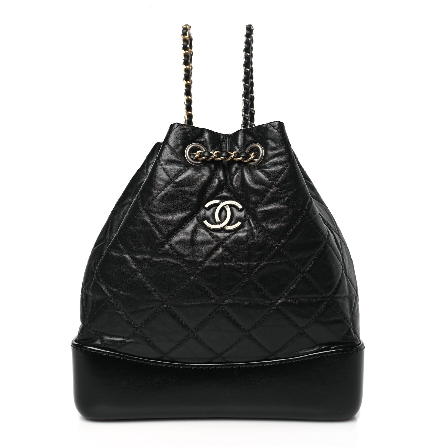 Chanel Aged Calfskin Quilted Small Gabrielle Backpack Black 1 of 10
