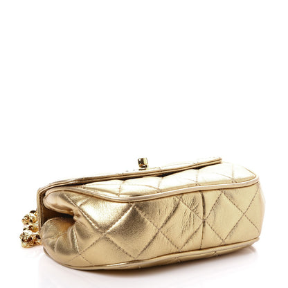 Chanel Metallic Lambskin Quilted Mini Flap Gold 5 of 10