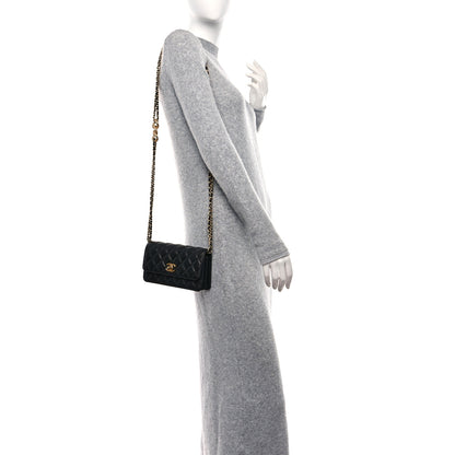 Chanel Caviar Quilted Chain Link Clutch With Chain Black 2 of 9