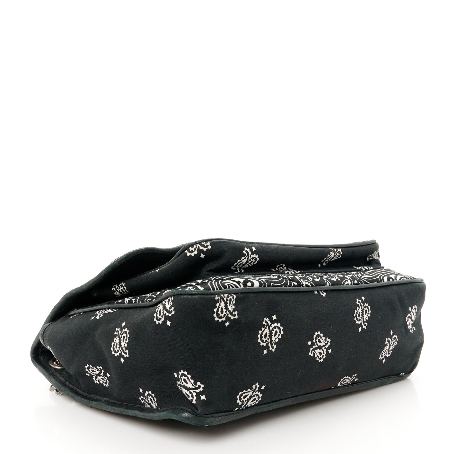 Cotton Bandana Monogram Medium Niki Chain Satchel Black White