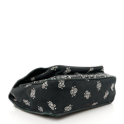 Saint Laurent Cotton Bandana Monogram Medium Niki Chain Satchel Black White 4 of 15