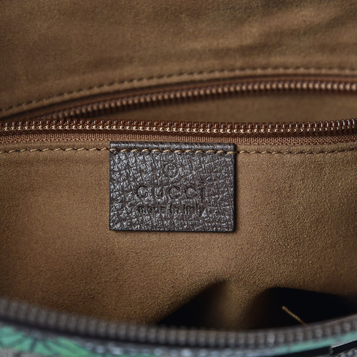 GG Supreme Monogram Bengal Web Medium Flat Messenger Beige Yard
